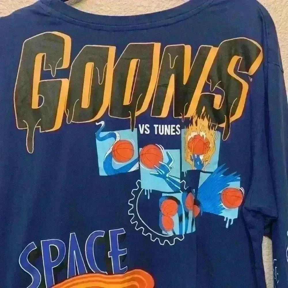 Space Jam graphic long sleeve sz 2XL 90s y2k oversized nostalgic street wear - Picture 7 of 8